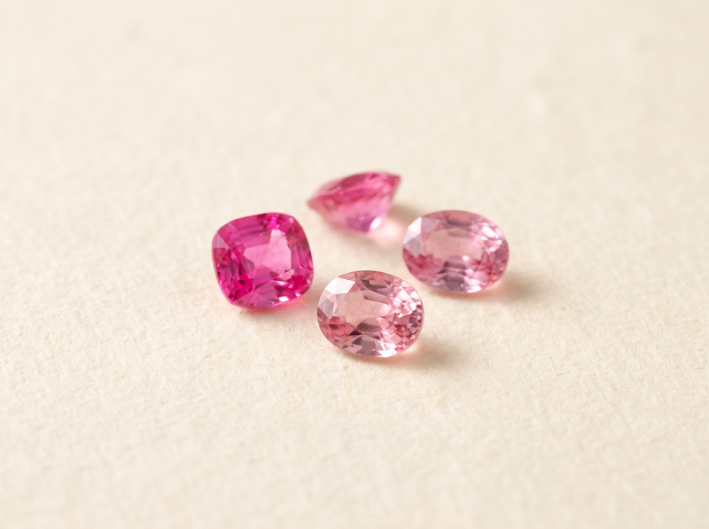 Pink sapphire illustration