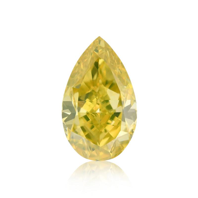 Natural Diamond Pear 1.23 ct – Fancy Vivid Yellow, Natural Colour