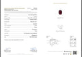 Bellerophon Gemlab report B75318 for natural ruby cushion 1.12 ct