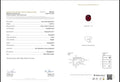 Bellerophon Gemlab report B75316 for natural ruby oval 1.06 ct