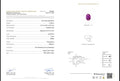 Bellerophon Gemlab report C02444 for natural pink sapphire oval 2.54 ct
