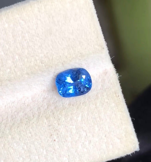 Natural Cobalt Spinel Cushion 0.95 ct – Peacock Blue, No Heat