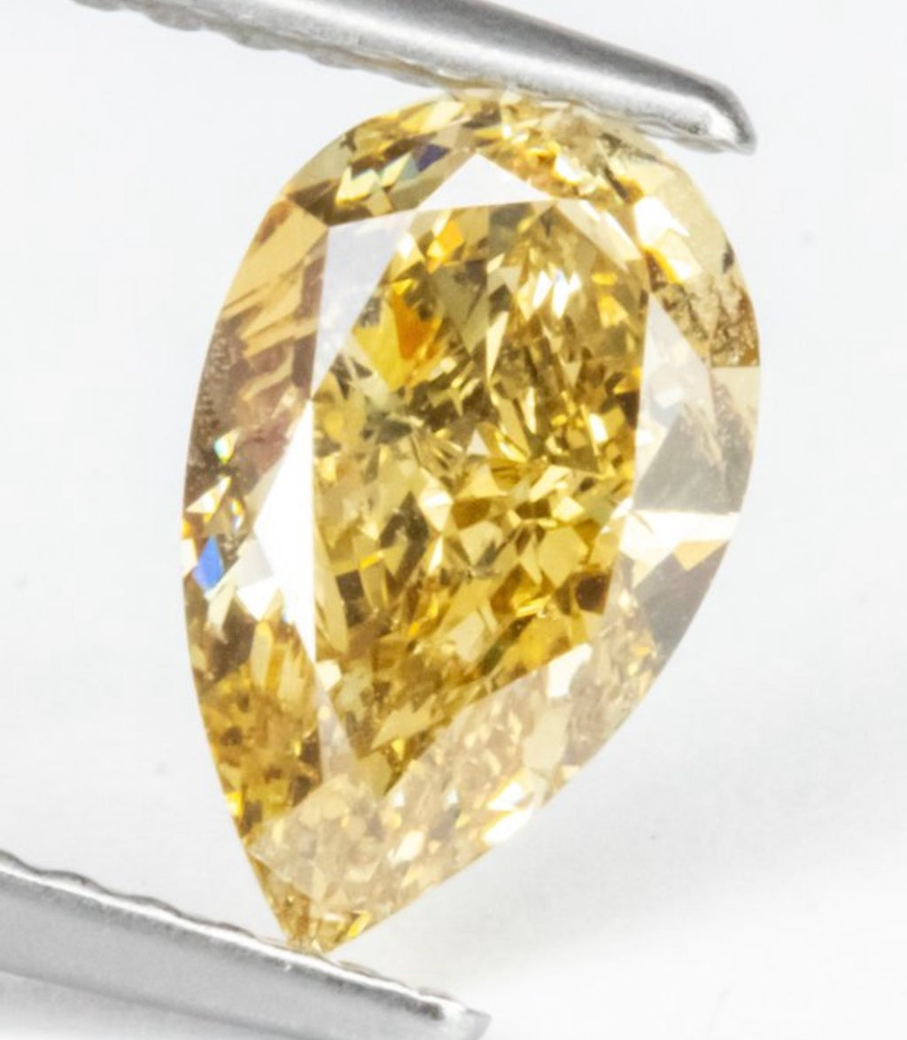 Natural Diamond Pear 1.31 ct – Fancy Intense Brownish Yellow, Natural Colour, photo 3