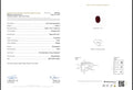 Bellerophon Gemlab report B75314 for natural ruby oval 1.05 ct