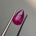 Natural ruby pear 1.02 ct, face-up photo